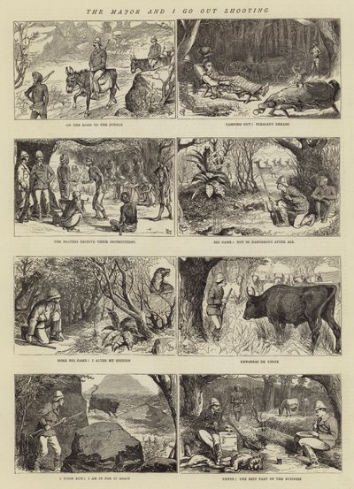 The Major and I Go Out Shooting by Alfred Chantrey Corbould